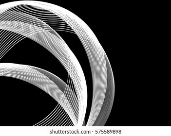 Vector abstract black background with white circles