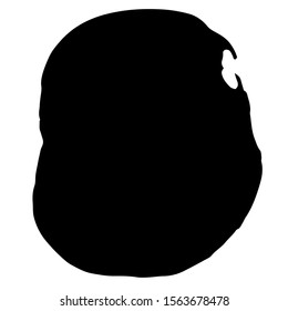 Vector Abstract black brush circle. Grunge brushstroke freehand ink decor. Black and white engraved ink art. Isolated ink brush stroke illustration element.