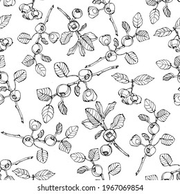 Vector Abstract black brush splash. Grunge brushstroke freehand ink decor. Blueberry Black and white engraved ink art. Seamless background pattern. Fabric wallpaper print texture.