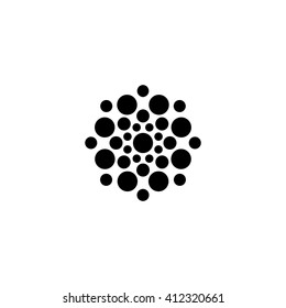 Vector abstract black color logo.