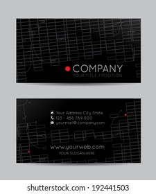 Vector abstract black creative business cards