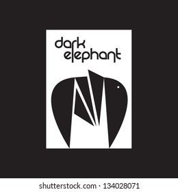  vector abstract black elephant