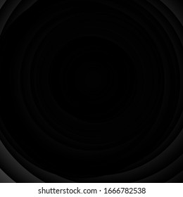 Vector : Abstract black and gray circles on black background