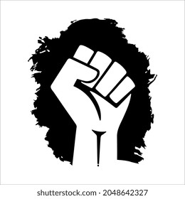 Vector Abstract Black Lives Matter Logo on White Background