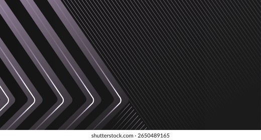 Vector abstract black luxury background with white lines design. Minimalist premium design. vector illustration Free Vector. Stripes for presentation, banner, card luxury style wallpaper.