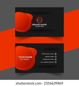 vector abstract black and red office visiting card template design