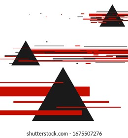 Vector abstract black and red shapes Constructivism Art style design. Geometric figures creates futuristic compostion. Minimalistic modern clean poster in USSR 20s style. For web and print decoration.