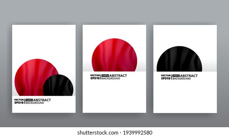 Vector abstract black and red shapes Constructivism Art style design. Geometric figures creates futuristic composition. Minimalistic modern clean poster in USSR 20s style. For web and print decoration