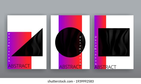Vector abstract black and red shapes Constructivism Art style design. Geometric figures creates futuristic composition. Minimalistic modern clean poster in USSR 20s style. For web and print decoration