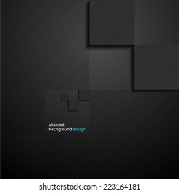 Vector abstract black textured background, cover design concept, geometric pattern style