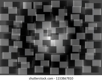 Vector abstract black and white Chess tables are arranged in disorder.