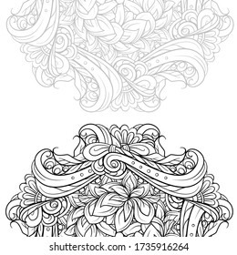 Antecedentes abstractos de mandala en blanco y negro