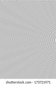 Vector abstract black and white illusion pattern.