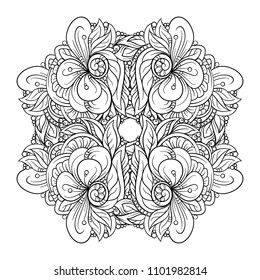 Vector abstract black and white motif