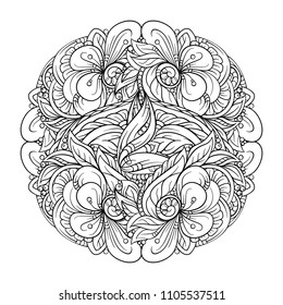 Vector abstract black and white motif
