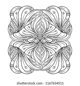 Vector abstract black and white motif