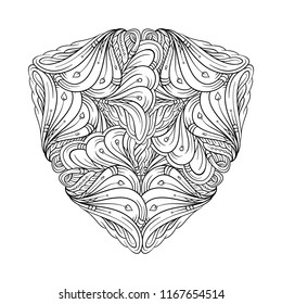 Vector abstract black and white motif