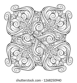 Vector abstract black and white motif