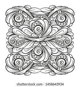 Vector abstract black and white motif