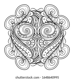 Vector abstract black and white motif