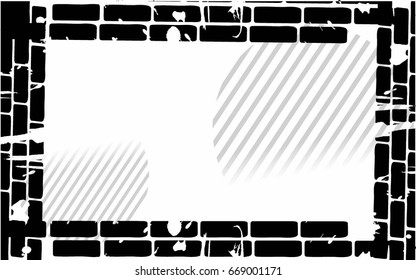 Vector abstract black and white. on white background with copy space for add text message