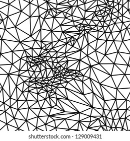 Vector abstract black and white seamless background from  triangles.