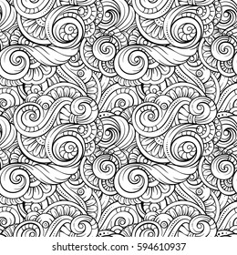Vetor abstrato preto e branco padrão sem costura