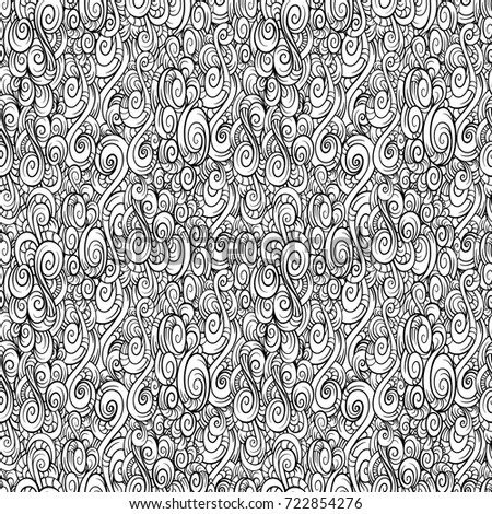 Vector abstract black and white seamless pattern