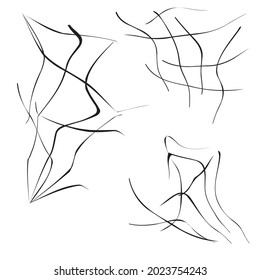 Vector abstract black and white simple pattern for your game or background. Cracked wall	