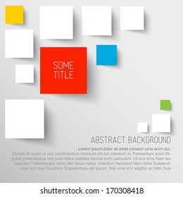 Vector abstract blank squares background illustration / infographic template with place for your content