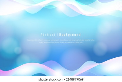 Vector abstract blue background with blur bokeh light effect.