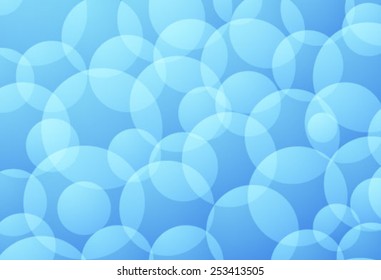 Vector abstract blue background  with bubbles