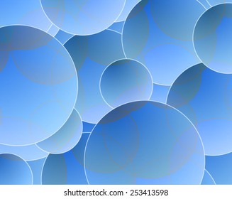 Vector abstract blue background  with bubbles