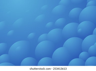 Vector abstract blue background  with bubbles