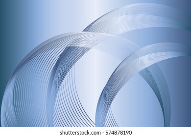 Vector abstract blue background with circles