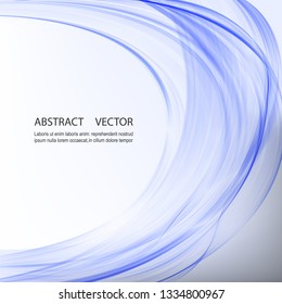 Vector abstract blue background. Abstract vector background, color flow waved lines for brochure, website, flyer design. eps10