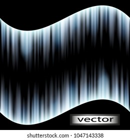 Vector. Abstract blue background, curved wave stripes, rays, light, background, business business card templates and flyers, realistic 3D illustrations