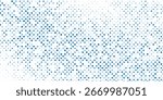 Vector abstract blue background frame of geometric shapes. Circular ornament. Pattern of dots, particles, molecules, fragments. Poster for technology modern