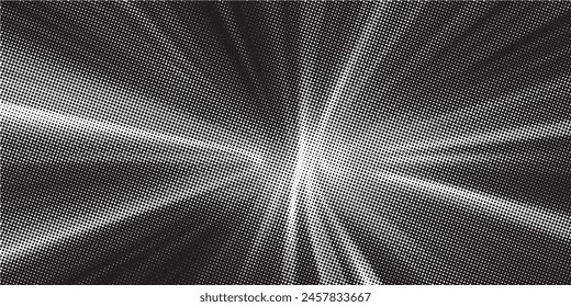 Vector abstract blue background frame of geometric shapes. Circular ornament. Pattern of dots, particles, molecules, fragments.