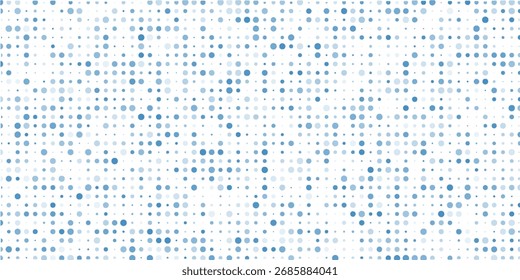 Marco de fondo azul abstracto de Vector de Formas geométricas. Ornamento circular. Patrón de puntos, partículas, moléculas, fragmentos. Póster para tecnología Eps10