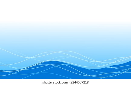 Vector abstract blue background with geometric wave shapes.