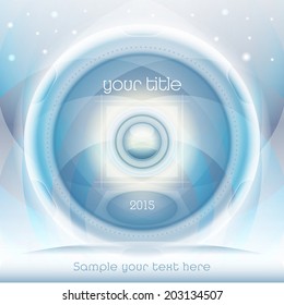 Vector abstract blue background in high-tech style for design of brochure or covers.