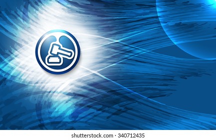 Vector abstract blue background and lawyer symbol