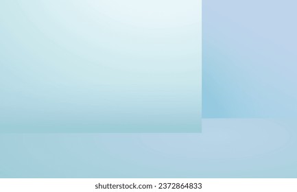 Vector abstract blue background studio empty backdrop product display scene for product.