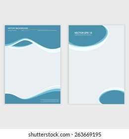 Vector Abstract blue background. Wavy illustration. Design and waves