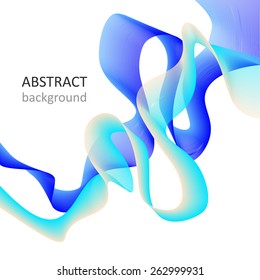 vector abstract blue background for web template or brochure, curves, 3d, EPS 8 - Shutterstock ID 262999931