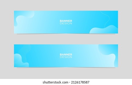 Vector Abstract Blue Banner Design Web Template
