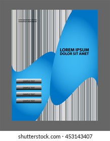 Vector abstract blue black curved space vector background illustration
