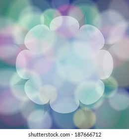 Vector abstract blue bokeh background with place for your text