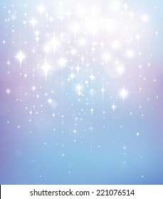 Vector abstract blue bokeh background.
